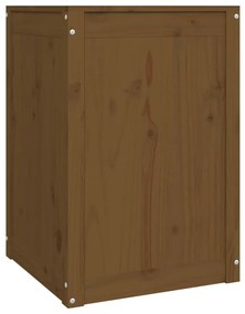 Caixa p/ roupa 44x44x66 cm madeira de pinho maciça castanho-mel