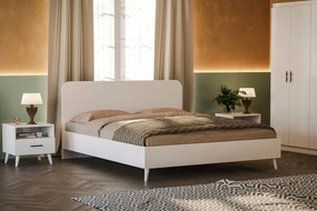 Conjunto de Quarto Lavinia – Branco – Guarda-Roupa 175x186x50 cm, Estr