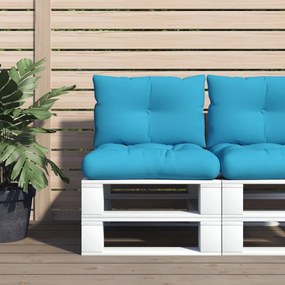 vidaXL Almofadões para paletes 2 pcs tecido azul