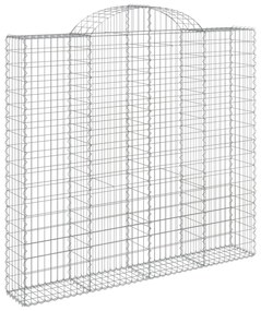 Cestos gabião arqueados 18 pcs 200x50x180/200 ferro galvanizado