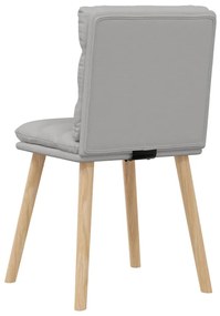 Cadeiras de jantar 4 pcs tecido cinza nuvem