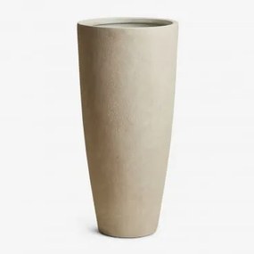 Vaso De Flores Exterior Em Cimento Paige Off-white & Ø35 Cm - ↑80 Cm - Sklum