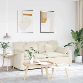 Sofá modular com almofadas creme