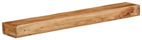 Prateleiras parede 2 pcs 100x17x8 cm madeira de acácia maciça
