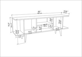 Móvel TV Akya – Branco – 160 cm x 35 cm x 38,6 cm