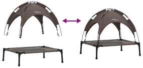 Cama Elevada para Cão Castanha Metal 76 x 62 x 70.5 cm Dobrável