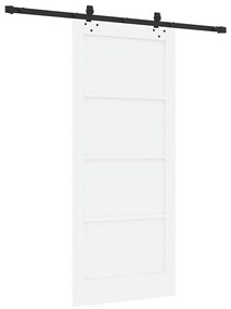 Porta Deslizante com Conjunto de Ferragens Branca 86x198.5 cm Madeira
