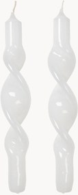 Velas de jantar artesanais Twist, conjunto de 2