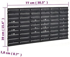 26pcs conjunto prateleiras de oficina 77x39cm PP vermelho/preto