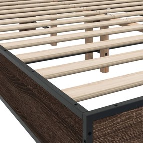 Estrutura de cama 120x200 cm derivados madeira/metal