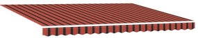 Toldo Retrátil Laranja e marrom 450 × 350 cm laranja e castanho