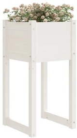 Vaso/floreira 40x40x81 cm pinho maciço branco