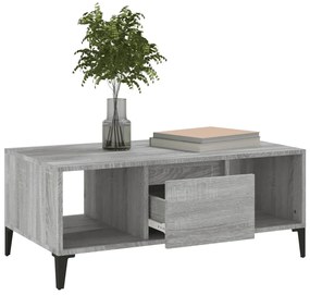 Mesa de centro 90x50x36,5 cm derivados madeira cinzento sonoma