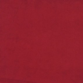Apoio de pés 60x60x36 cm veludo vermelho tinto