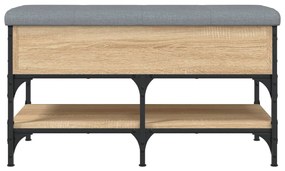 Banco sapateira 82x42x45 cm derivados madeira carvalho sonoma