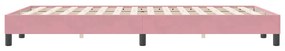 Estrutura de cama com colchão 120x220 cm veludo rosa