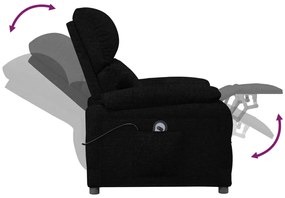 Poltrona elétrica reclinável tecido preto