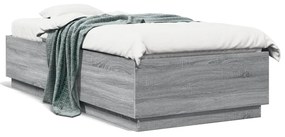 vidaXL Estrutura cama 100x200 cm derivados de madeira cinzento sonoma