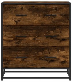 Aparador 68x35x76 cm deriv. de madeira/metal carvalho fumado