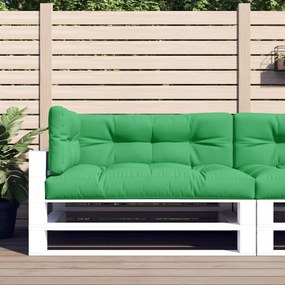 vidaXL Almofadões para móveis de paletes 3 pcs tecido verde