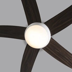 Ventilador de teto branco com impressão de madeira 132cm com controle remoto - Cool