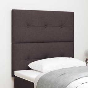 Cabeceira Estofada Button Tufted Marrom Escuro 80 cm Tecido