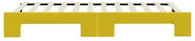 Sofá-cama com gavetão 80x200 cm veludo amarelo