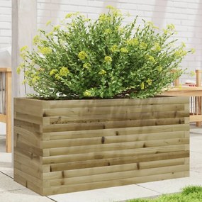 vidaXL Vaso/floreira de jardim 90x40x45,5 madeira de pinho impregnada