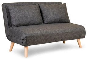 Sofá-Cama 2 Lugares Folde – Cinzento Escuro – 120x79x80 cm
