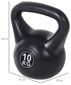 HOMCOM Peso Russo de 10 kg Kettlebell Preenchido de Areia com Punho La