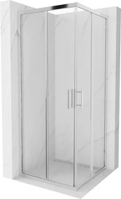 Mexen Rio cabine de duche quadrada 80 x 80 cm, transparente, cromo - 860-080-080-01-00