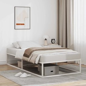 vidaXL Estrutura de cama sem colchão branco 90x200 cm metal