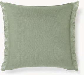 Capa de almofada em linho com franjas Luana