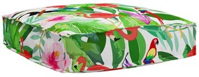 Almofada de pallet para assento Tropical Jungle 60 x 60 x 12 cm, tecid