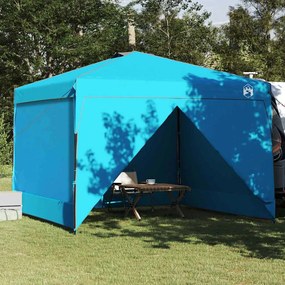 vidaXL Tenda de Toldo Manual Azul 290 x 290 x 251 cm tecido