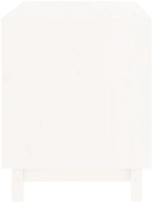 Casota para cães 70x50x62 cm madeira de pinho maciça branco