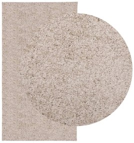 Tapete shaggy de pelo alto PAMPLONA 80x150 cm bege