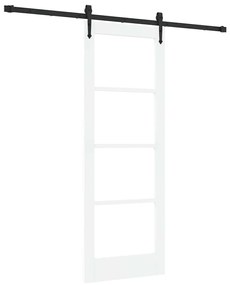 Porta Deslizante vidaXL com Conjunto de Ferragens Branca 73.5x198.5 cm