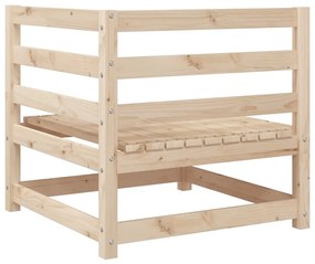 11 pcs conjunto sofás de jardim madeira de pinho maciça