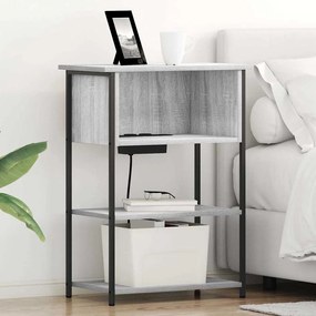vidaXL Armário de Cabeceira Sonoma cinzento 55 x 31 x 76 cm