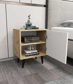 Mesa de Cabeceira Hastikoz – Carvalho Branco – 45x65x35 cm