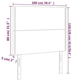 Cabeceira de cama 2 pcs veludo 100x5x78/88 cm rosa