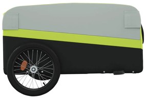 Reboque para bicicleta 45 kg ferro preto e verde