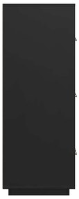 Aparador alto 67x40x108,5 cm pinho maciço preto