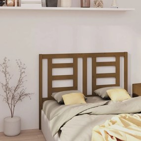 Cabeceira de cama 141x4x100 cm pinho maciço castanho mel