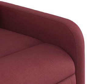 Poltrona elevatória de massagens elétrica tecido vermelho tinto