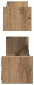 Prateleiras de Parede 2 pcs Carvalho Artesanal 80x16x14 cm Madeira Eng