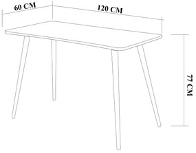 Secretária Fabio – Branco – 120 cm x 77 cm x 60 cm
