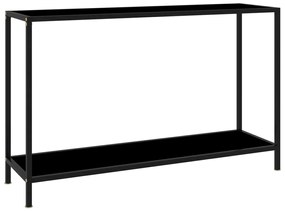 Mesa consola 120x35x75 cm vidro temperado preto