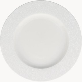 Pratos de sobremesa em porcelana com rebordo Astro, conjunto de 6